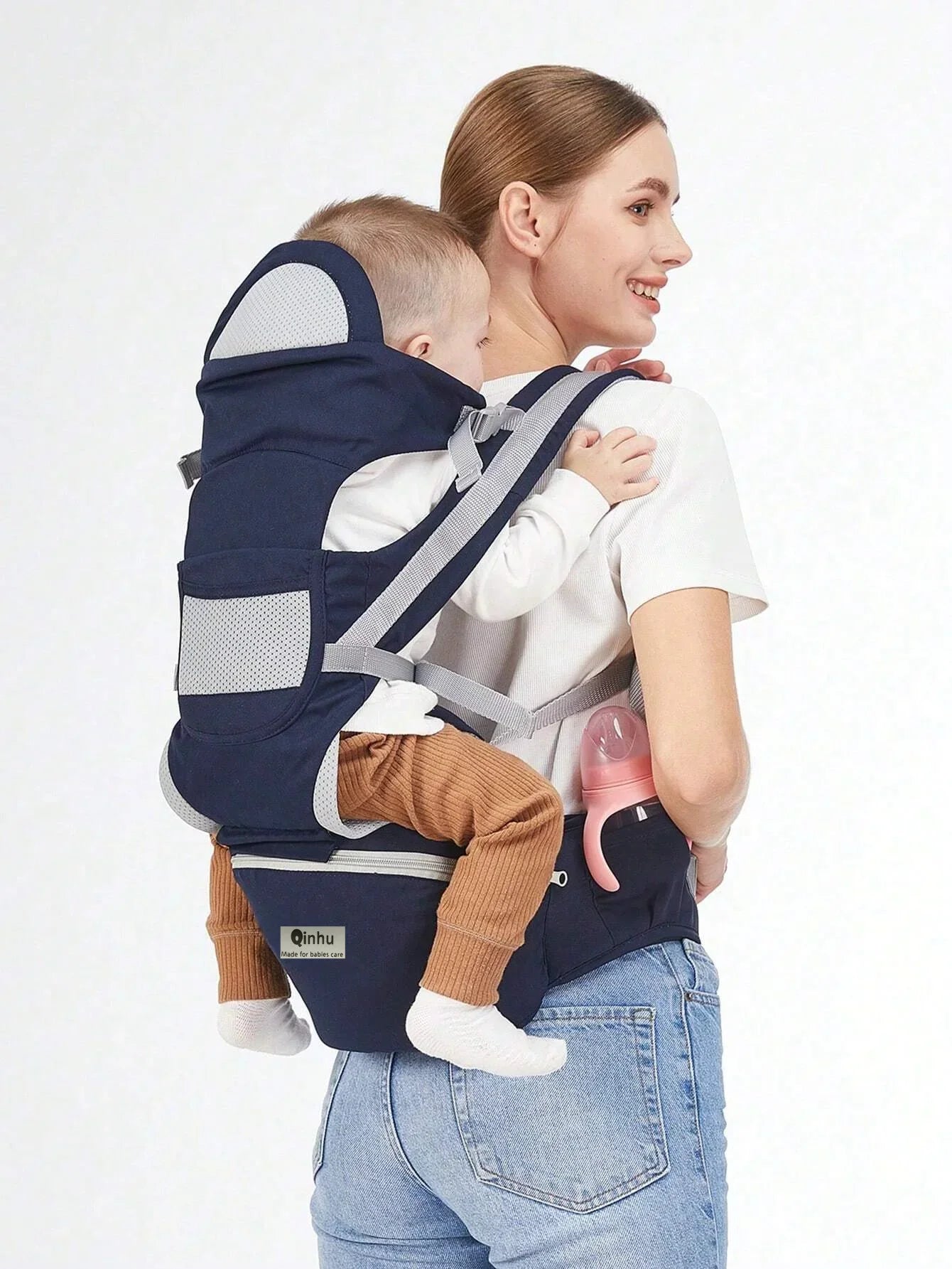 New Adjustable Ergonomic Baby Carrier with Hip Seat, Portable & Multifunctional, Suitable for Travel, Leisure and Daily Use