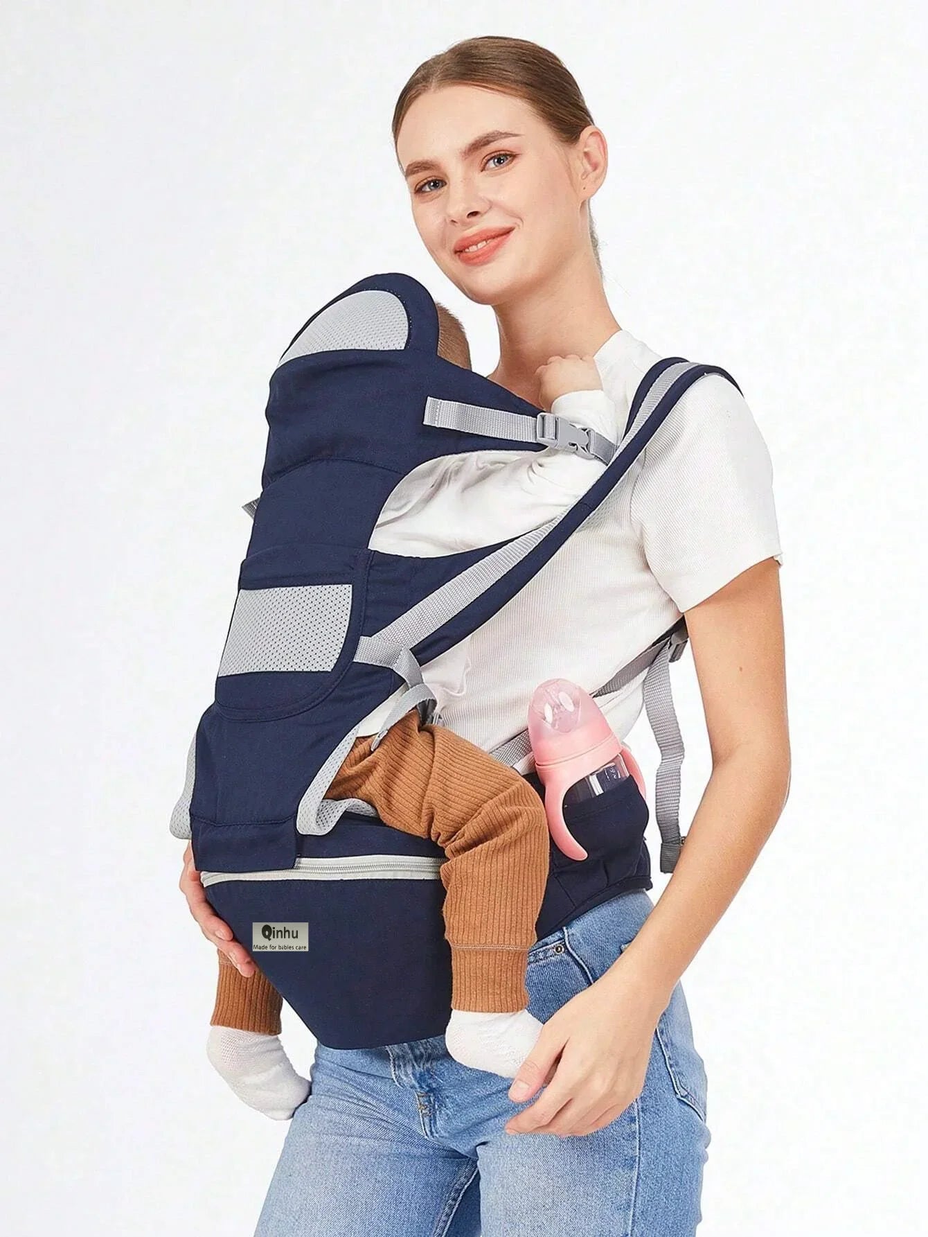 New Adjustable Ergonomic Baby Carrier with Hip Seat, Portable & Multifunctional, Suitable for Travel, Leisure and Daily Use