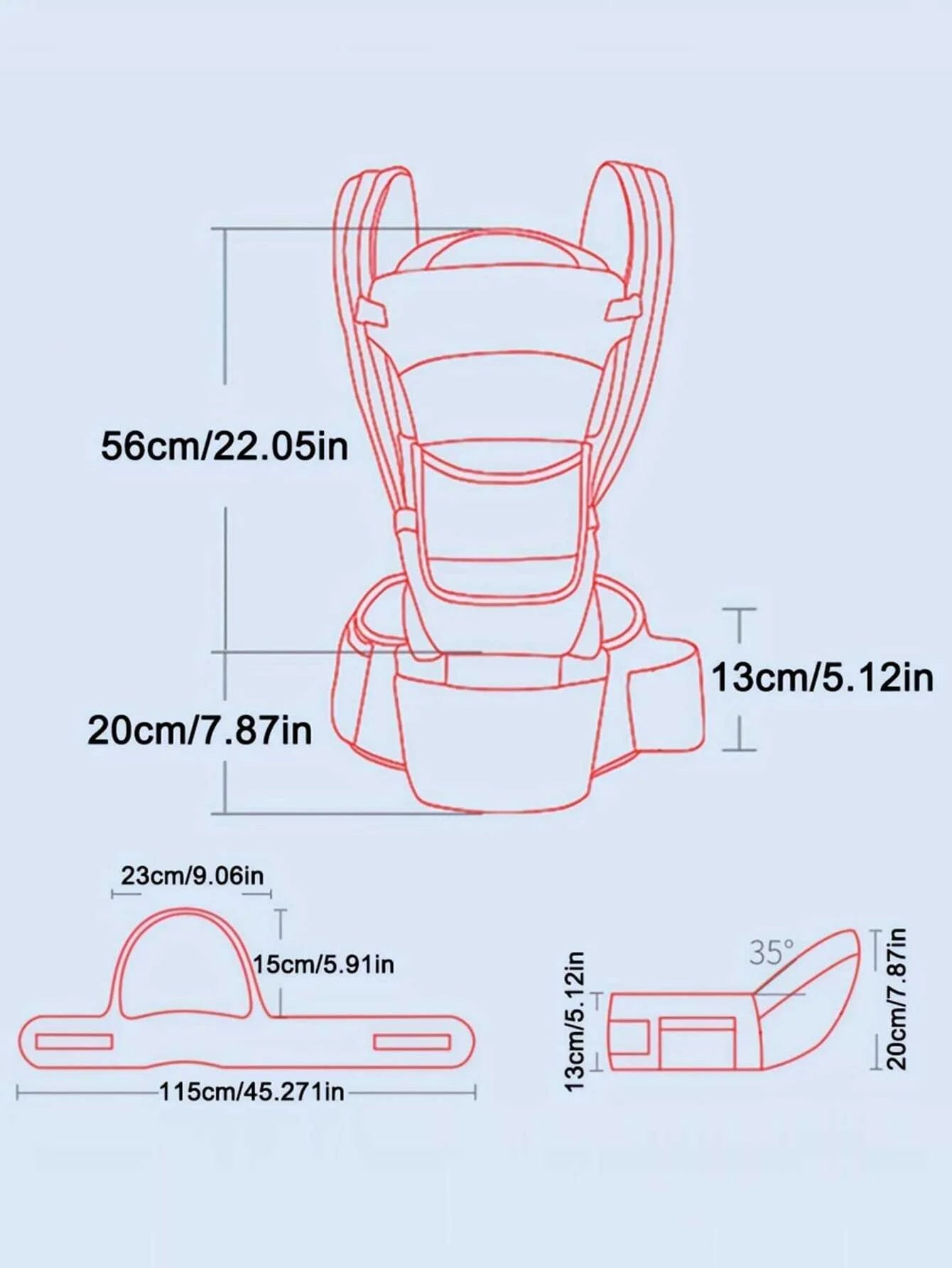 New Adjustable Ergonomic Baby Carrier with Hip Seat, Portable & Multifunctional, Suitable for Travel, Leisure and Daily Use