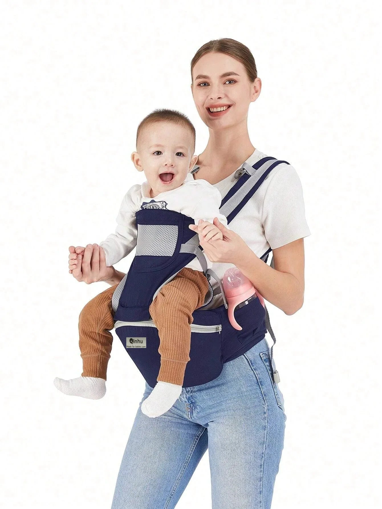 New Adjustable Ergonomic Baby Carrier with Hip Seat, Portable & Multifunctional, Suitable for Travel, Leisure and Daily Use